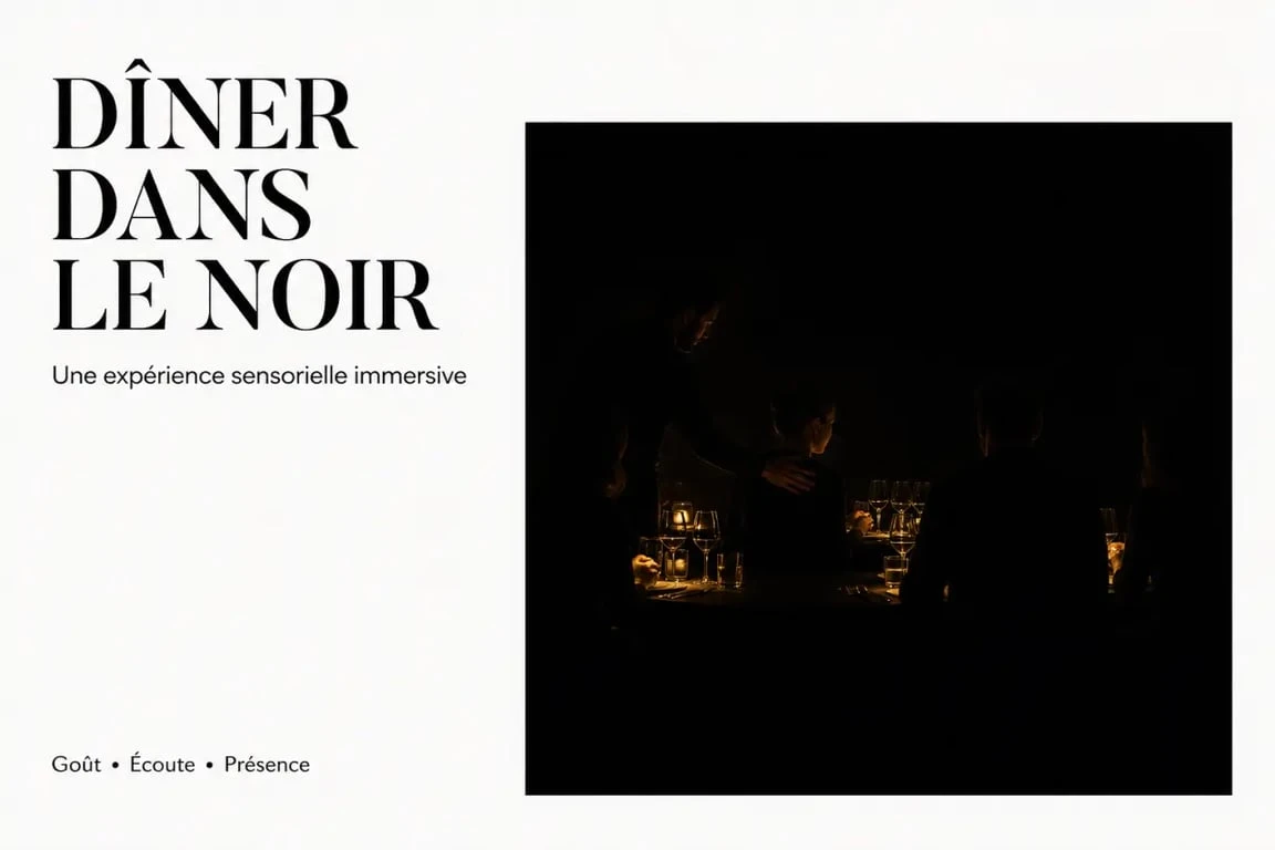 Restaurant insolite tours : dîner dans l’obscurité totale près de Tours