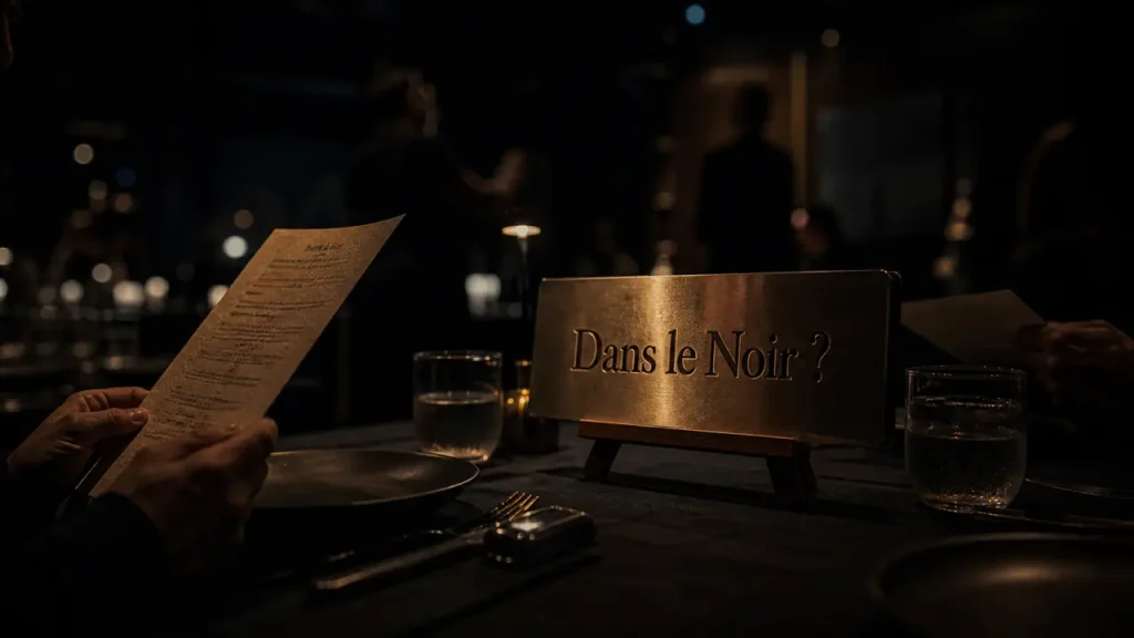 Restaurant insolite Tours dans l’obscurité totale, table à partager