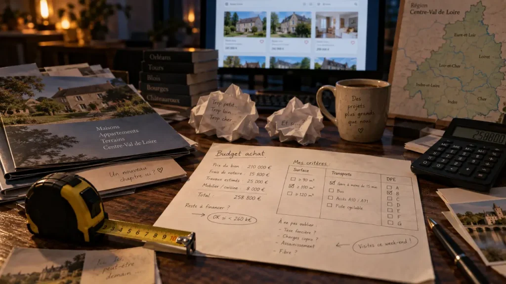 Achat logement centre val de loire : table et budget pour comparer 6 villes