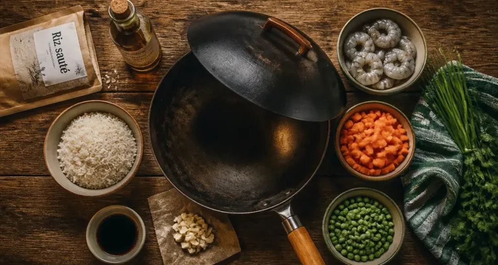 Asia market tours : ingrédients pour cuisine asiatique, wok et bols