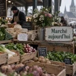 Marché aujourd hui indre-et-loire : étal de légumes et fromages