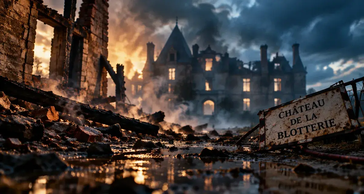 À Joué-lès-Tours, le château de la Blotterie détruit par un incendie