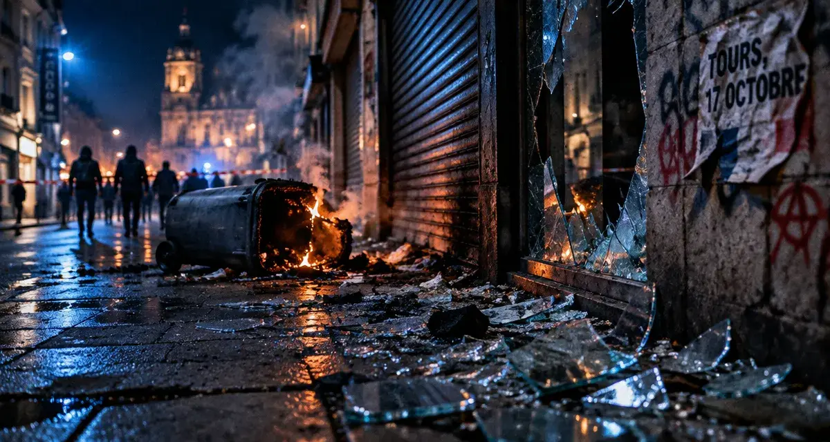 Tours : commerces pillés et incendies après la manifestation du 17 octobre