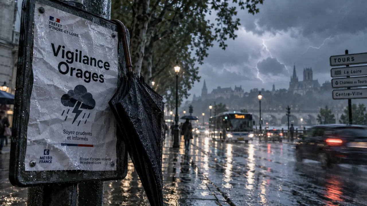 Tours et l’Indre-et-Loire en vigilance jaune aux orages ce mercredi