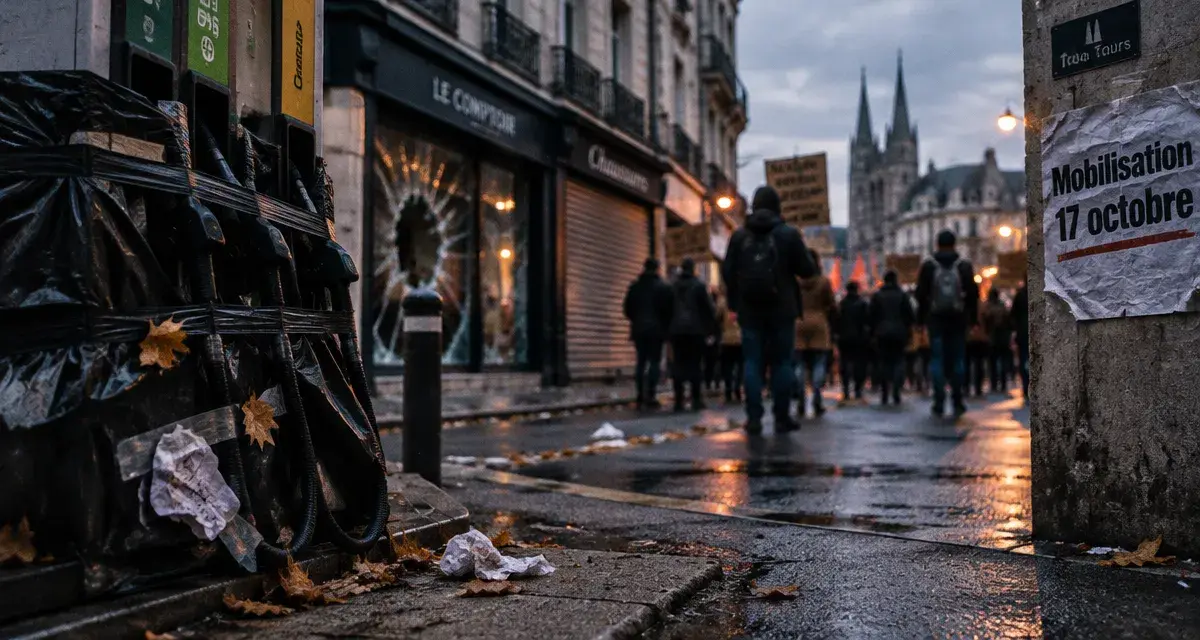 À Tours, 12 300 manifestants et des dégradations lors de la mobilisation du 17 octobre