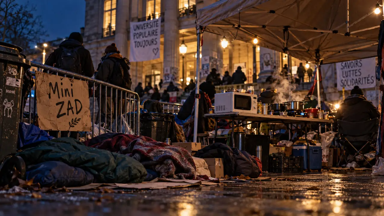À Tours, le parvis des Tanneurs occupé jour et nuit