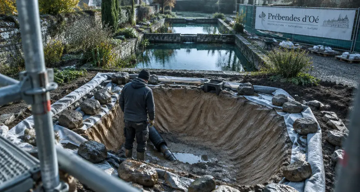 Tours : les trois bassins des Prébendes d’Oé en rénovation